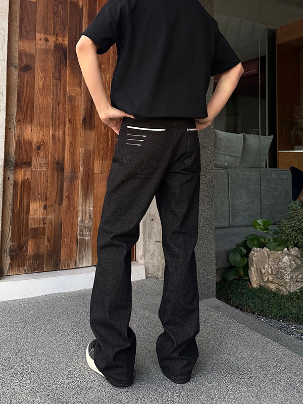 Streetwear Brand Jeans - Cleanfit American High Street Skinny Flare