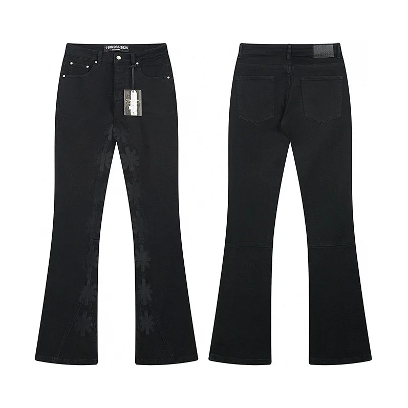 Streetwear Brand With Flowers - LOSTSHDWS 2026 Slim-Fit Embroidered Jeans Men's