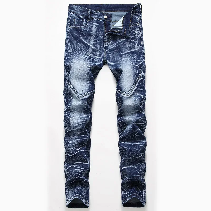 Fashion Print Men's Elasticity - огляд і ціна Streetwear Brand Jeans