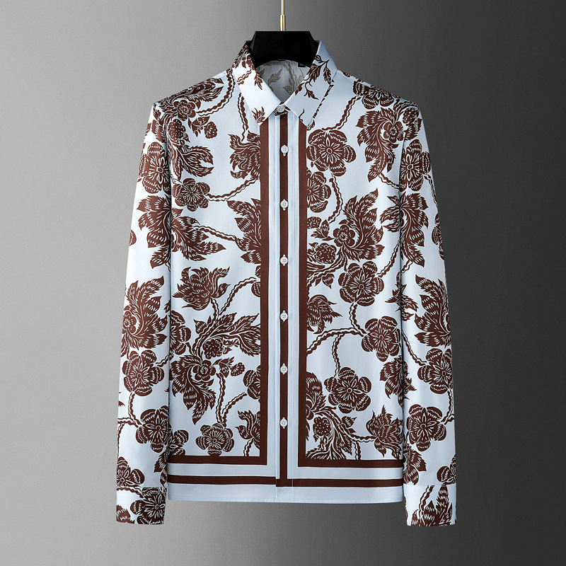 Brand Flower Printed Men's Shi - огляд і ціна Streetwear Brand With Flowers