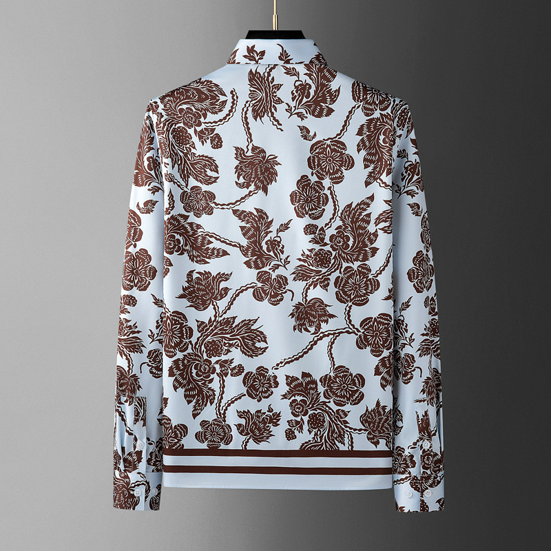 Brand Flower Printed Men's Shi - огляд і ціна Streetwear Brand With Flowers