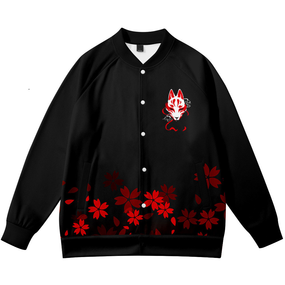 Coats Anime Flower Fox 3D Prin - огляд і ціна Streetwear Brand With Flowers