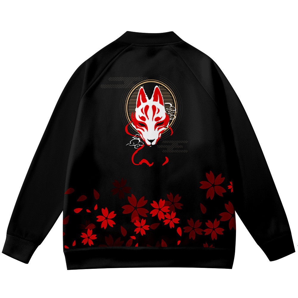 Coats Anime Flower Fox 3D Prin - огляд і ціна Streetwear Brand With Flowers