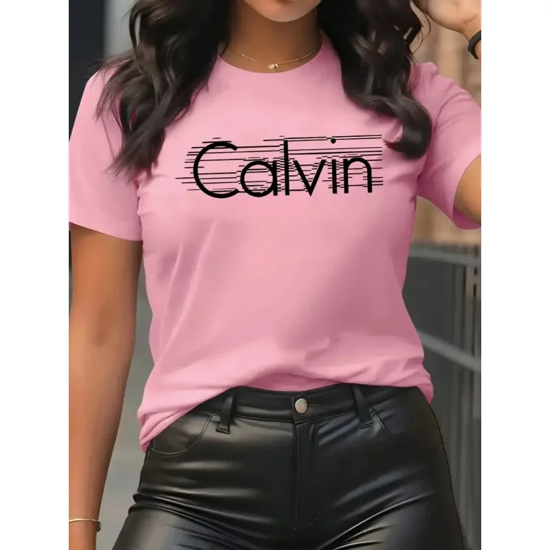 Calvin Women's T-Shirt Leisure - огляд і ціна Streetwear Brand Y2K