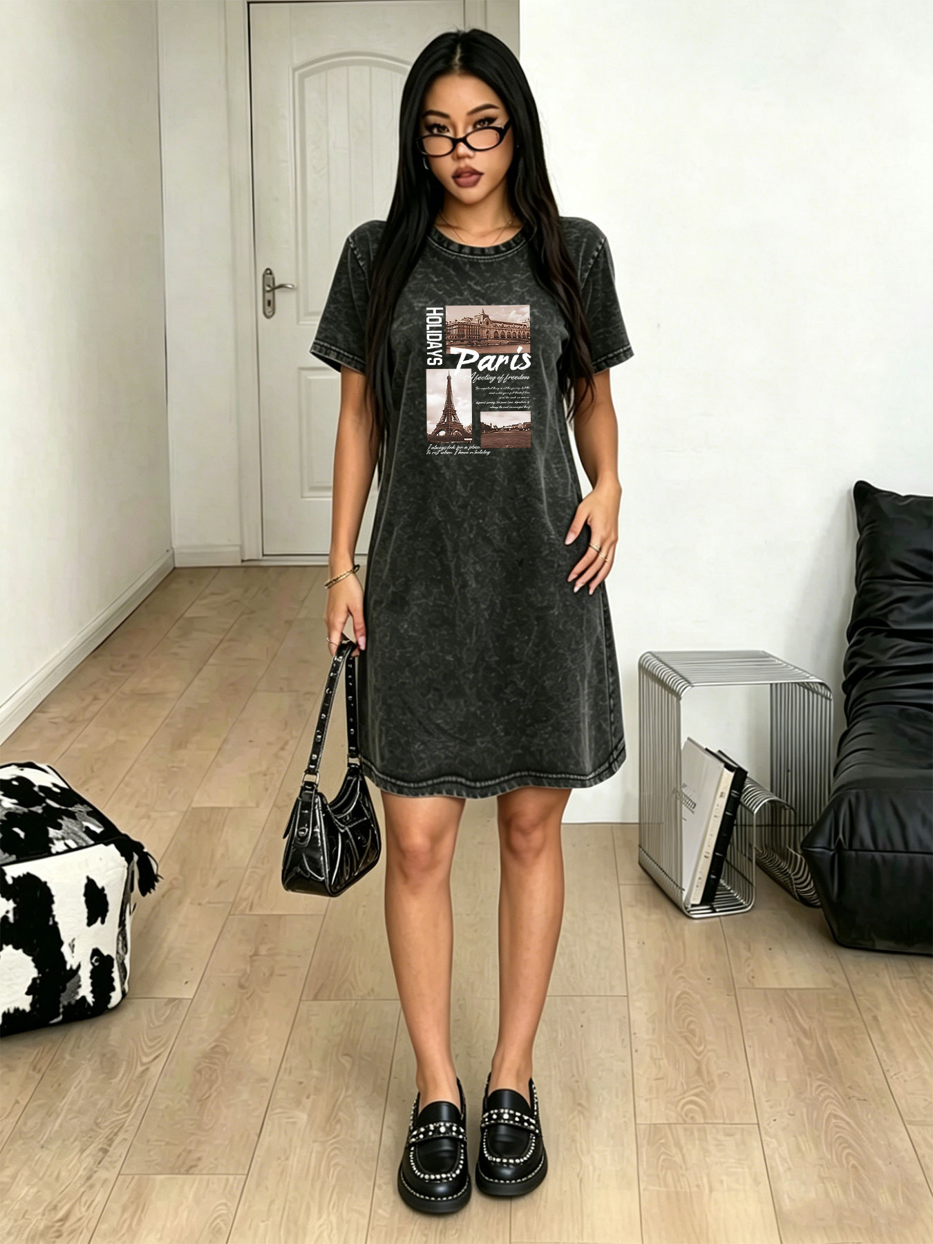Women's washed vintage T-shirt - огляд і ціна Streetwear Brand In Paris