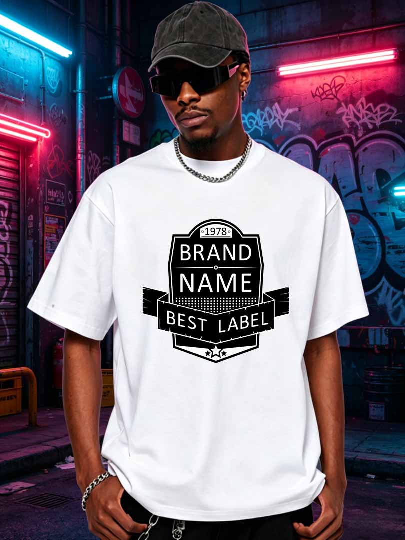 Men Retro Brand Name Graphic T - огляд і ціна Streetwear Brand Name